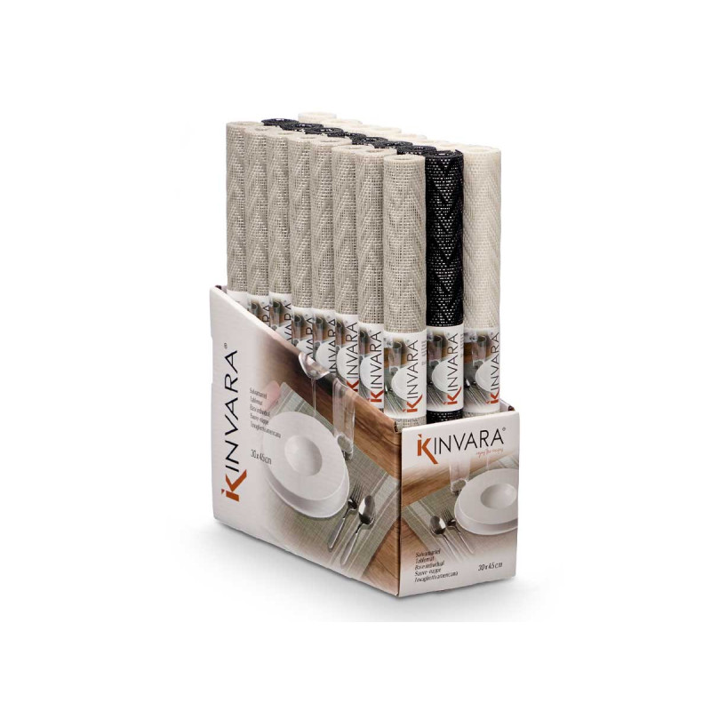 INDIVIDUAL 30X45CM ZIG ZAG SORT 3 CORES NEUTRAS