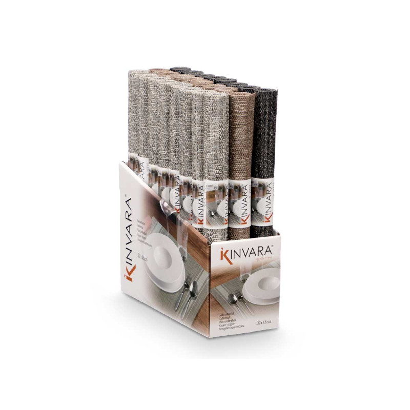 INDIVIDUAL 30X45CM SORT 3 CORES NEUTRAS