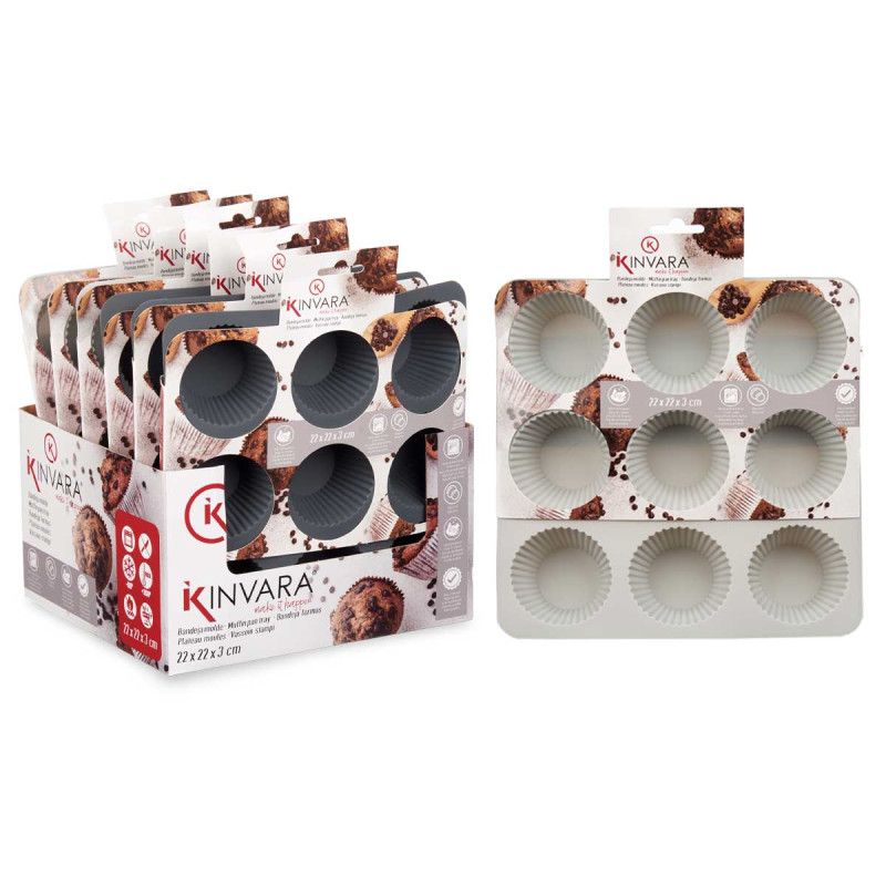 TORTIERA SILICONE 9 FOCACCINE ASSORTIMENTO 2