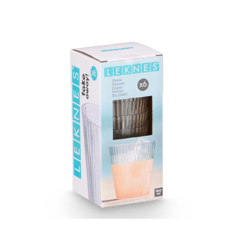 BICCHIERE RIGHE TRASPARENTE 300 ML