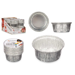 SET 10 TORTIERE FLAN ALLUMINIO ROTONDO