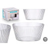 SMALL STRIPED TRANSPARENT BOWL 800 ML