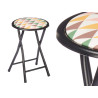SGABELLO PIEGHEVOLE PVC GAMBE NERO OPACO GEOMETRIC