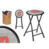 FOLDING STOOL PVC MATT BLACK LEGS HAND MADE
