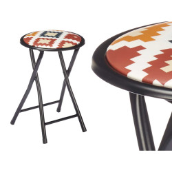 SGABELLO PIEGHEVOLE PVC GAMBE NERO OPACO BOHO CHIC
