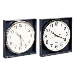 OROLOGIO ROTONDO 38CM ARGENTO NERO ASSORT