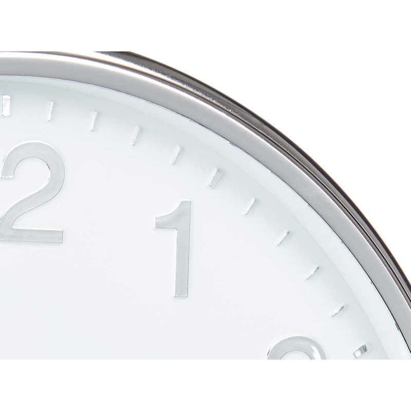 RELOJ REDONDO 38CM PLATA NEGRO SURT