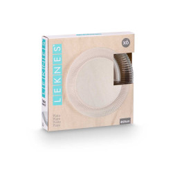 PLATO RAYAS TRANSPARENTE 23CM DIAM