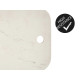 WOOD AND WHITE MARBLE CUTTING BOARD 38CM