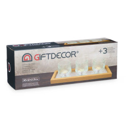 CENTREPIECE TABLE TRAY MIRROR 3 CANDLE HOLDERS