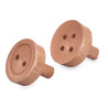 SET 2 WOODEN HANGERS NATURAL COLOUR