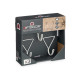 SET 3 PERCHA TRIANGULO BLANCO