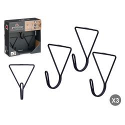 SET 3 PERCHA TRIANGULO NEGRO
