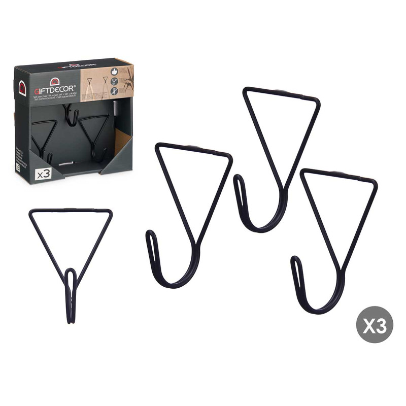 SET 3 APPENDINI TRIANGOLO NERO