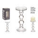 CANDELABRO A SFERA DI CRISTALLO L 18CM
