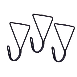 SET 3 PERCHA TRIANGULO NEGRO