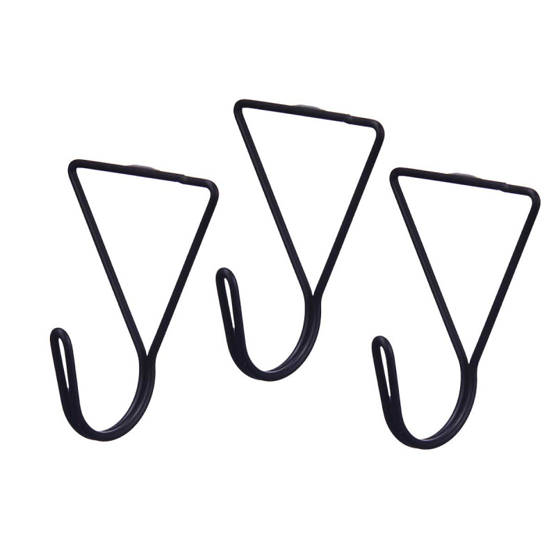 SET 3 HANGERS BLACK TRIANGLE