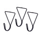 SET 3 HANGERS BLACK TRIANGLE