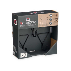 SET 3 CINTRES TRIANGLE NOIR