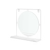 WALL MIRROR WITH SHELF WHITE