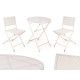 SET TABLE ET 2 CHAISES BLANC CASSÉ