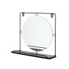 WALL MIRROR WITH SHELF BLACK