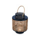 RATTAN LANTERN NATURAL BLACK
