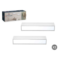 DOS ESTANTES ESPEJO 30CM BLANCO