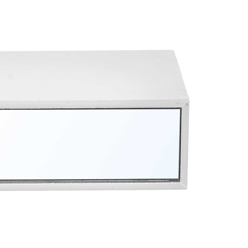WALL MIRROR 30CM WITH 2 SHELVES WHITE