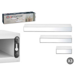 WALL MIRROR 15 30 45 WITH 3 SHELVES WHITE