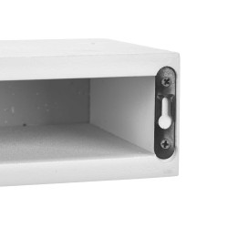 TRÊS PRATELEIRAS COM ESPELHO 15 30 45 CM BRANCO