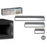 WALL MIRROR 15 30 45 WITH 3 SHELVES BLACK