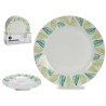 FLAT PLATE PORCELAIN 19CM LEAFES