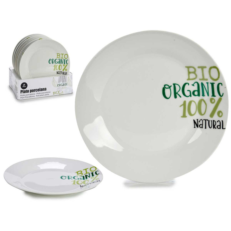PRATO SOBREMESA PORCELANA 19CM ORGANIC