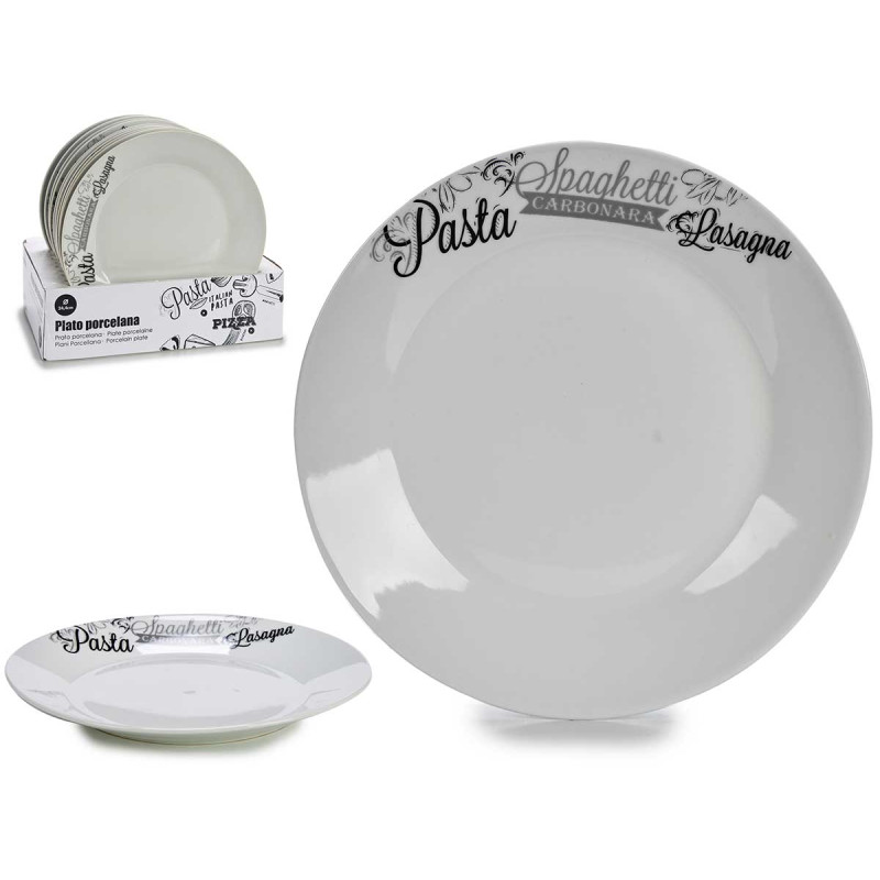 PLATO LLANO PORCELANA 24,4 CM