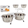 SET 2 COMEDEROS ACERO MASCOTA 800ML