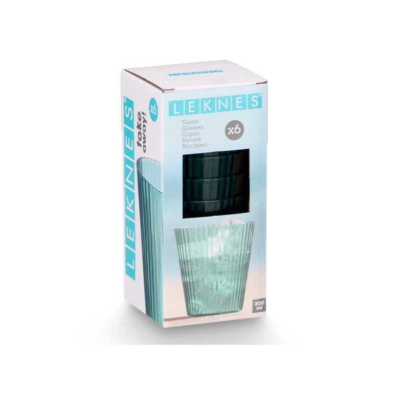 BICCHIERE RIGHE VERDE 300 ML