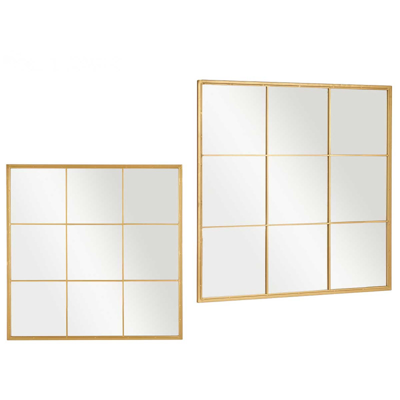 SPECCHIO FINESTRA ORO 90X90CM