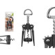 STRAIGHT BLACK CHROME-PLATED CORKSCREW 100GR