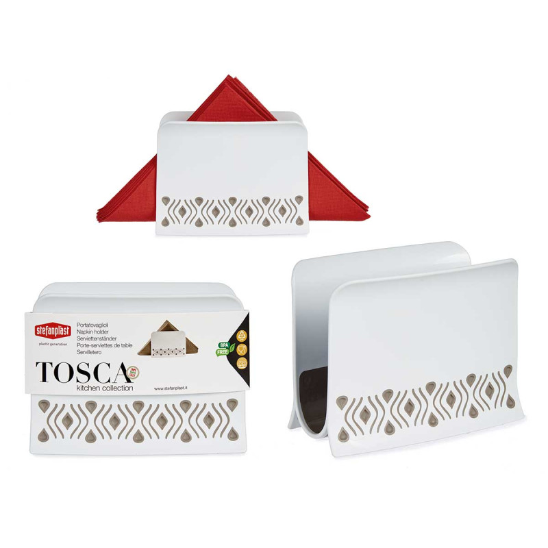 SERVILLETERO PLASTICO TOSCA BEIGE