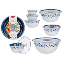 JUEGO 3 BOLES CON TAPA TOSCA AZUL