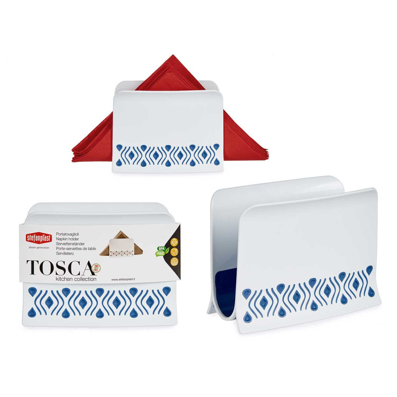 PORTATOVAGLIOLI PLASTICA TOSCA BLU