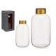 CRYSTAL VASE SMOOTH GOLD LARGE CHAMPAGNE