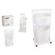 ROPERO PLASTICO 2 ALTURAS RUEDAS BLANCO