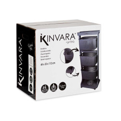 MOVEL PLASTICO 3 ALTURAS RODAS ANTRACITE  