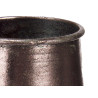 VASO EM RELEVO CONICO PRATEADO EFEITO ANTIGO