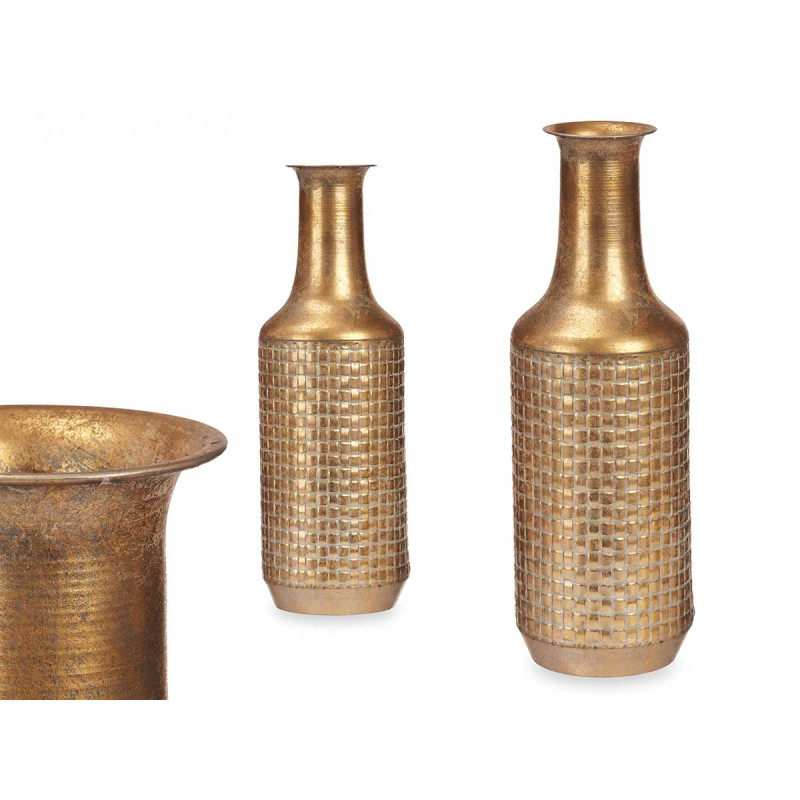 JARRON RELIEVE ALTO ORO ENVEJECIDO