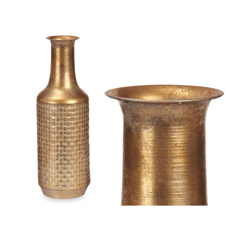 JARRON RELIEVE ALTO ORO ENVEJECIDO