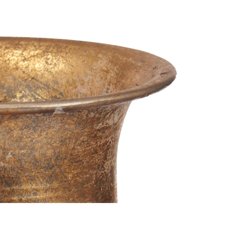 VASO EM RELEVO ALTO DOURADO EFEITO ANTIGO