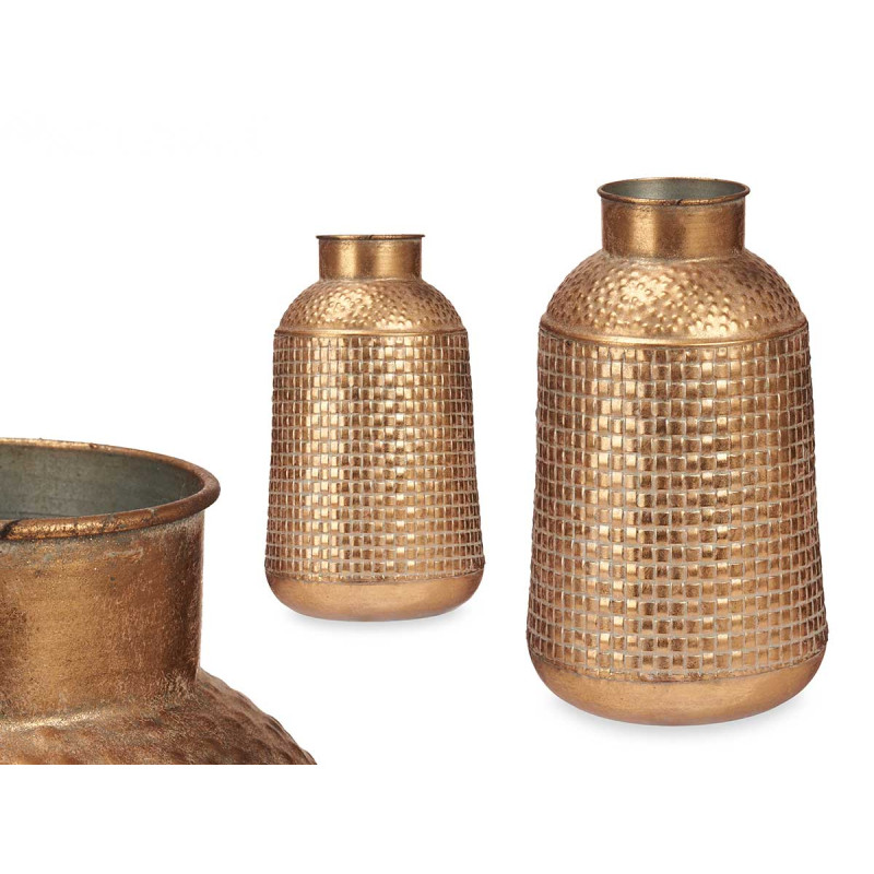 JARRON RELIEVE ANCHO ORO ENVEJECIDO